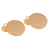 Round Gold Plated Chain Cufflinks