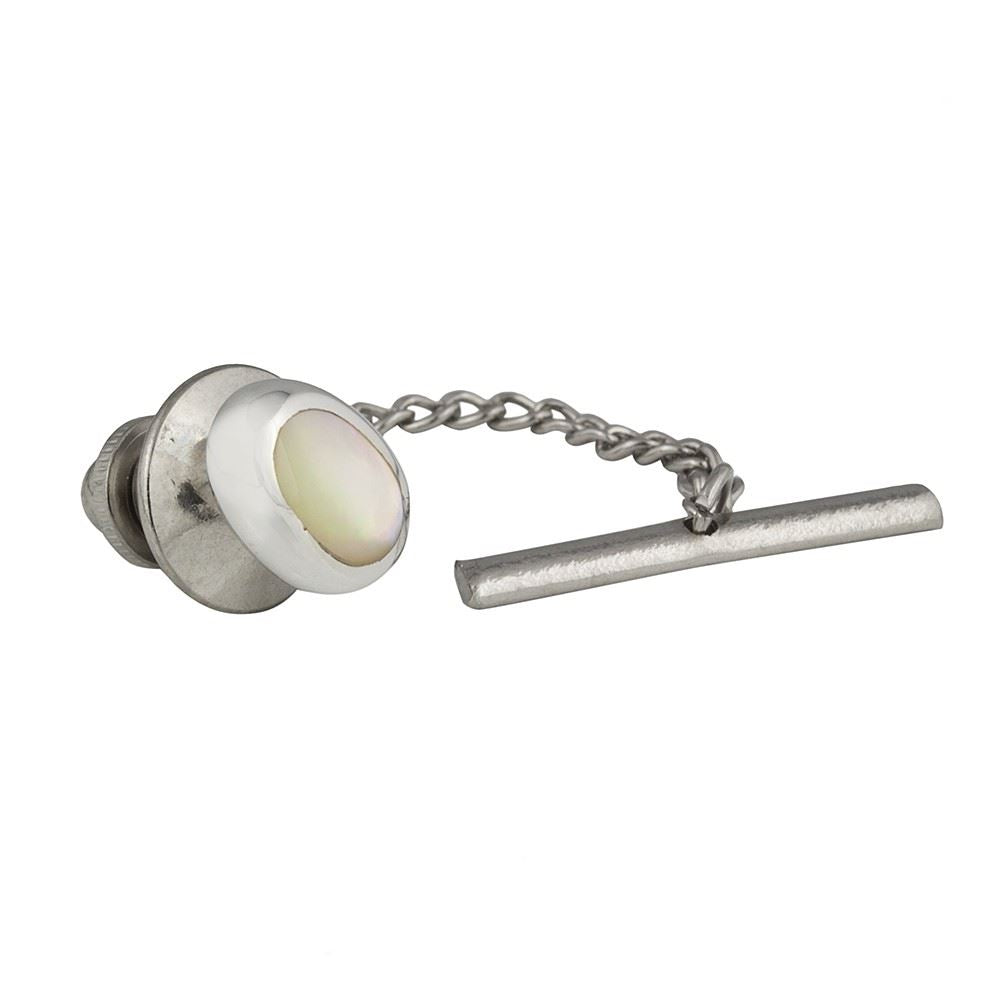 Sterling Silver Mother of Pearl Tie Tack – The Cufflink Store
