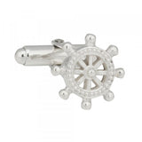 Sterling Silver Ship Wheel Cufflinks