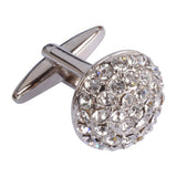 Multi White Crystal Circles Cufflinks