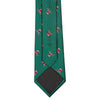 Ice Skating Santa Green Woven Tie