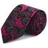 Black and Pink Paisley Luxury Silk Tie