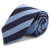 Navy & Blue Striped Silk Tie