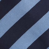 Navy & Blue Striped Slim Silk Tie