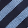 Navy & Blue Striped Slim Silk Tie