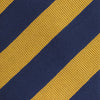 Navy & Yellow Striped Woven Silk Tie