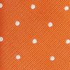 Burnt Orange Polka Dot Woven Slim Silk Tie