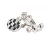 Sterling Silver Racing Car Chequered Flag Cufflinks