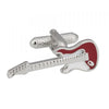 Red Strat Guitar Cufflinks