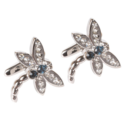 Dragonfly Crystal Cufflinks