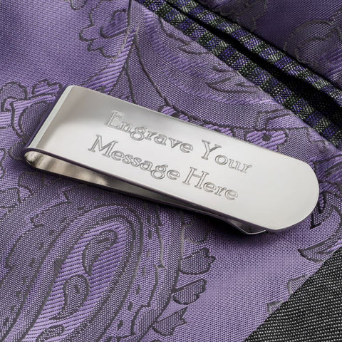 Engraved Stainless Steel Money Clip