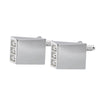 White Crystal Wedges Cufflinks