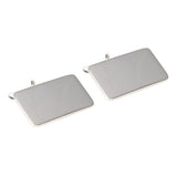 Sterling Silver Oblong Cufflinks