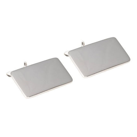 Sterling Silver Oblong Cufflinks