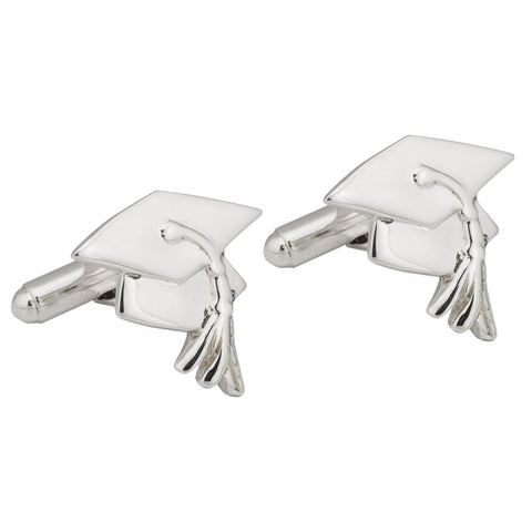 Sterling Silver Mortar Board Cufflinks