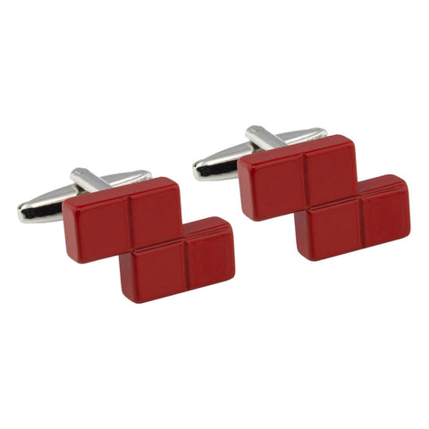 Red Tetris Block Cufflinks