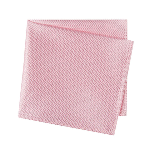 Pink Herringbone Silk Handkerchief