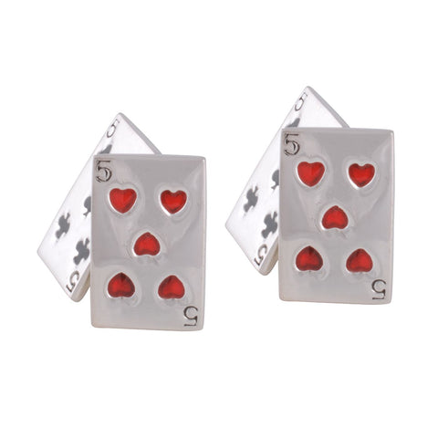 Sterling Silver Playing Card Cufflinks