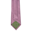 Magenta & Silver Square Patterned Silk Tie