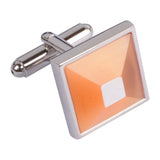 Orange Pyramid Cufflinks
