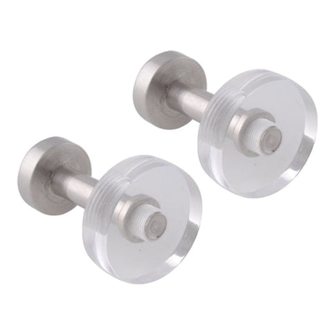 Clear Acrylic Stainless Steel Cufflinks