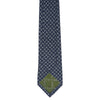 Navy Mini Paisley Printed Cotton Slim Tie