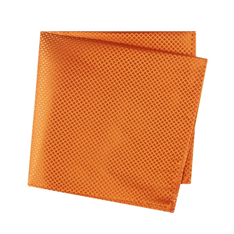 Orange Micro Square Woven Silk Handkerchief