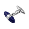 Sterling Silver Lapis Bullet Cufflinks