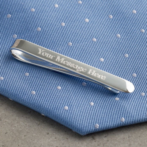 Sterling Silver Engraved Tie Slide