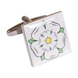 White Yorkshire Rose Cufflinks