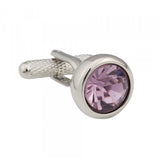 Large Pink Crystal Cufflinks