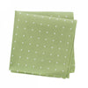 Pale Green Polka Dot Woven Silk Handkerchief