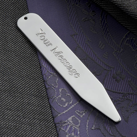 Engraved Silver Collar Stiffeners