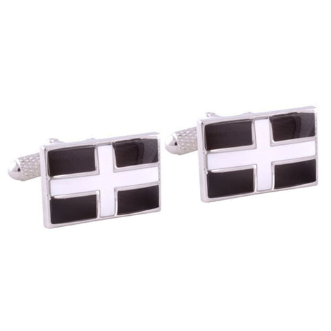 Cornish Cross of St Piran Cufflinks