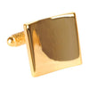 Sculptured Gold Square Cufflinks
