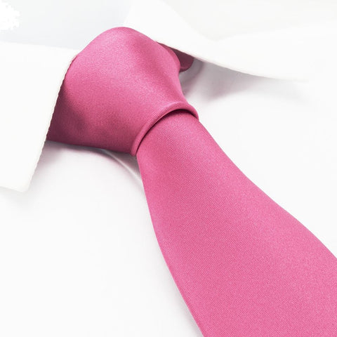 Plain Fuchsia Silk Tie