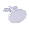 Silver Plated Oval Cufflinks