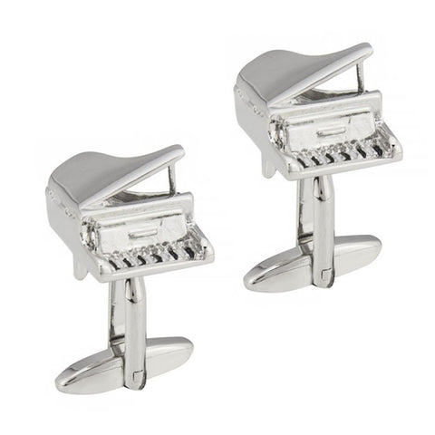 Silver Grand Piano Cufflinks