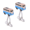 Blue and White VW style Campervan Cufflinks