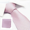 Pink Neat Pin Dot Silk Tie & Handkerchief Set