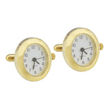 Gold Plated Oval Watch Cufflinks