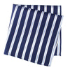 Navy With White And Blue Stripes Silk Handkerchief