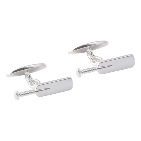 Silver plated Cricket Chain Cufflinks