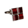 Four Squared Red Cufflinks