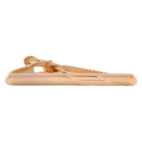 Cut Lined Gold Tie Bar