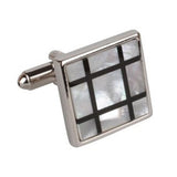 Mother of Pearl Grid Cufflinks