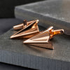 Rose Gold Paper Aeroplane Cufflinks