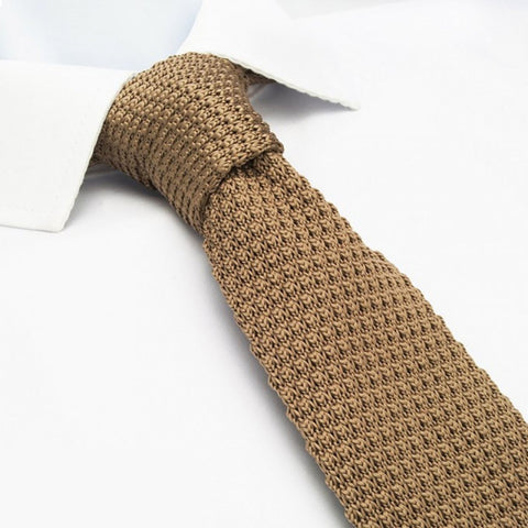 Stone Knitted Square Cut Tie