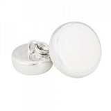 Sterling Silver Plain Small Round Cufflinks