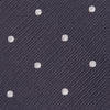 Charcoal Grey Polka Dot Silk Tie